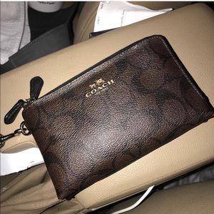 Coach Double Zip Wristlet